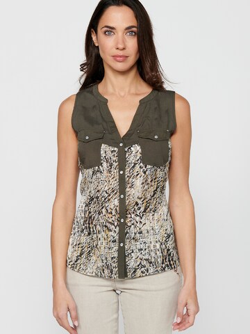 KOROSHI Blouse in Green: front