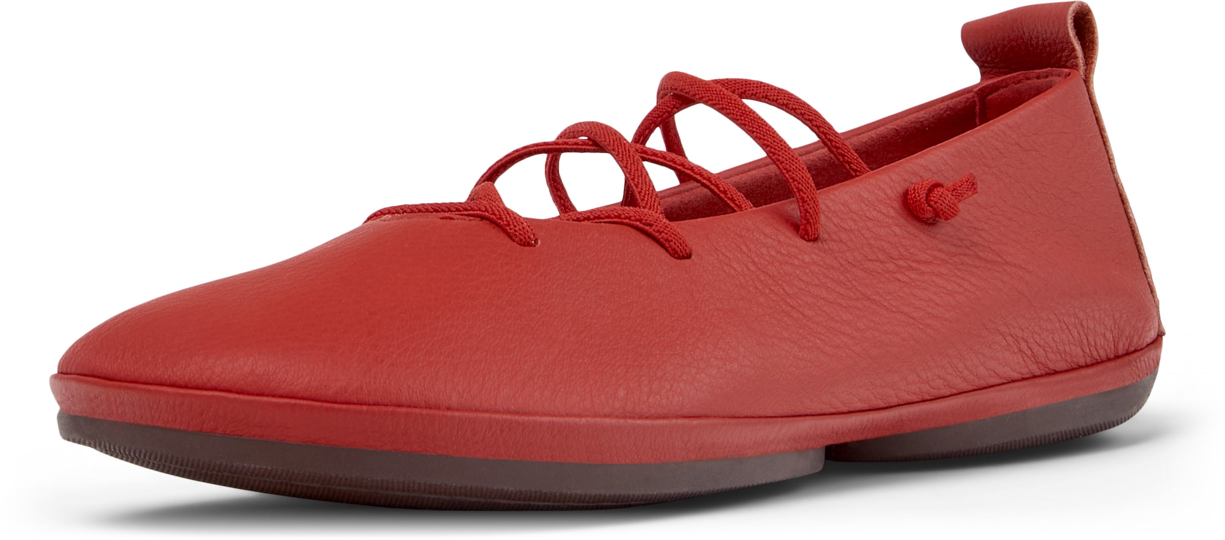 CAMPER Ballerina met riempjes ' Right Nina ' in Rood: voorkant