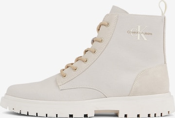 Calvin Klein Jeans Lace-up boots in Beige: front