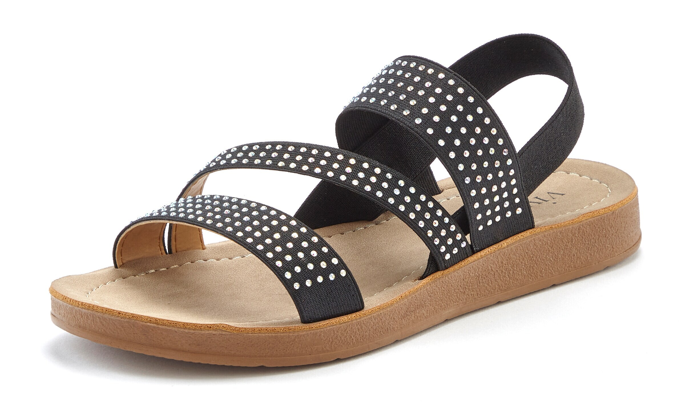 VIVANCE Sandals in Black: front