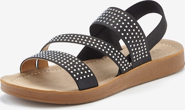 VIVANCE Sandale in Schwarz: Vorderseite