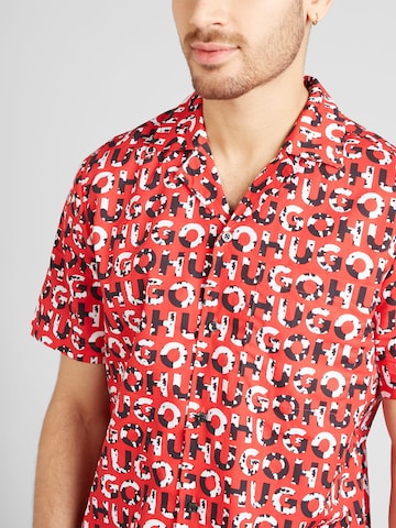 HUGO Red - Ajuste confortable Camisa 'Ellino' en rojo