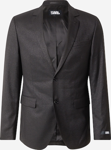 Karl LagerfeldSlim Fit Sako 'CLEVER' - crna boja: prednji dio