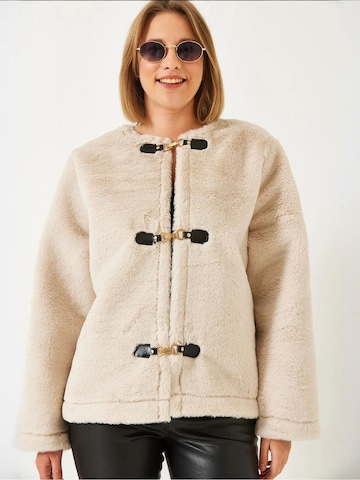 Manteau mi-saison Bianco Lucci en beige : devant