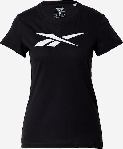 REEBOK Функционална тениска в черно / бяло, Преглед на продукта