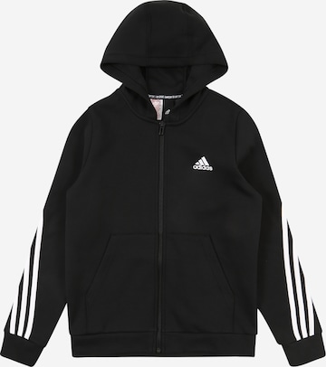 ADIDAS PERFORMANCE Regular Fit Sportsweatjacke in Schwarz: predná strana