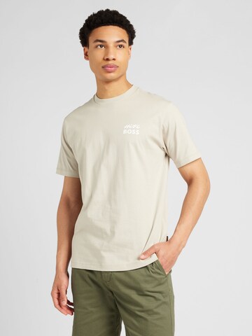 BOSS T-Shirt 'Records' in Beige: predná strana