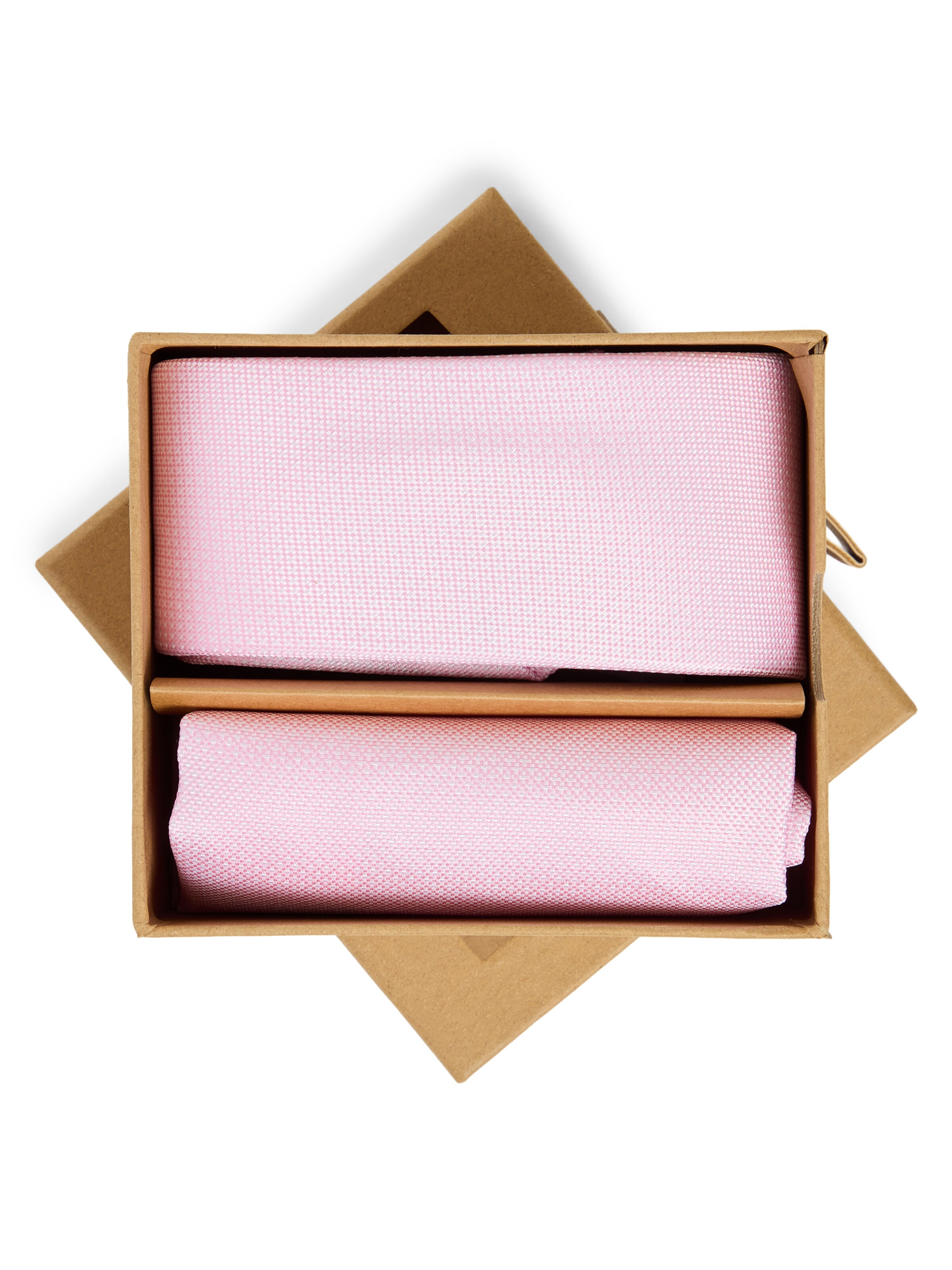 Finshley & Harding London Set: Krawatte und Einstecktuch in Pink