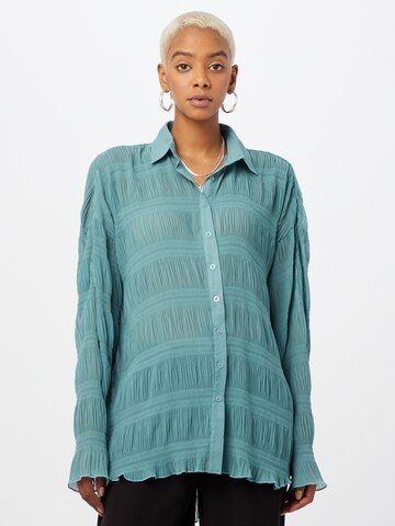 CLUB L LONDON Blouse in Groen: voorkant