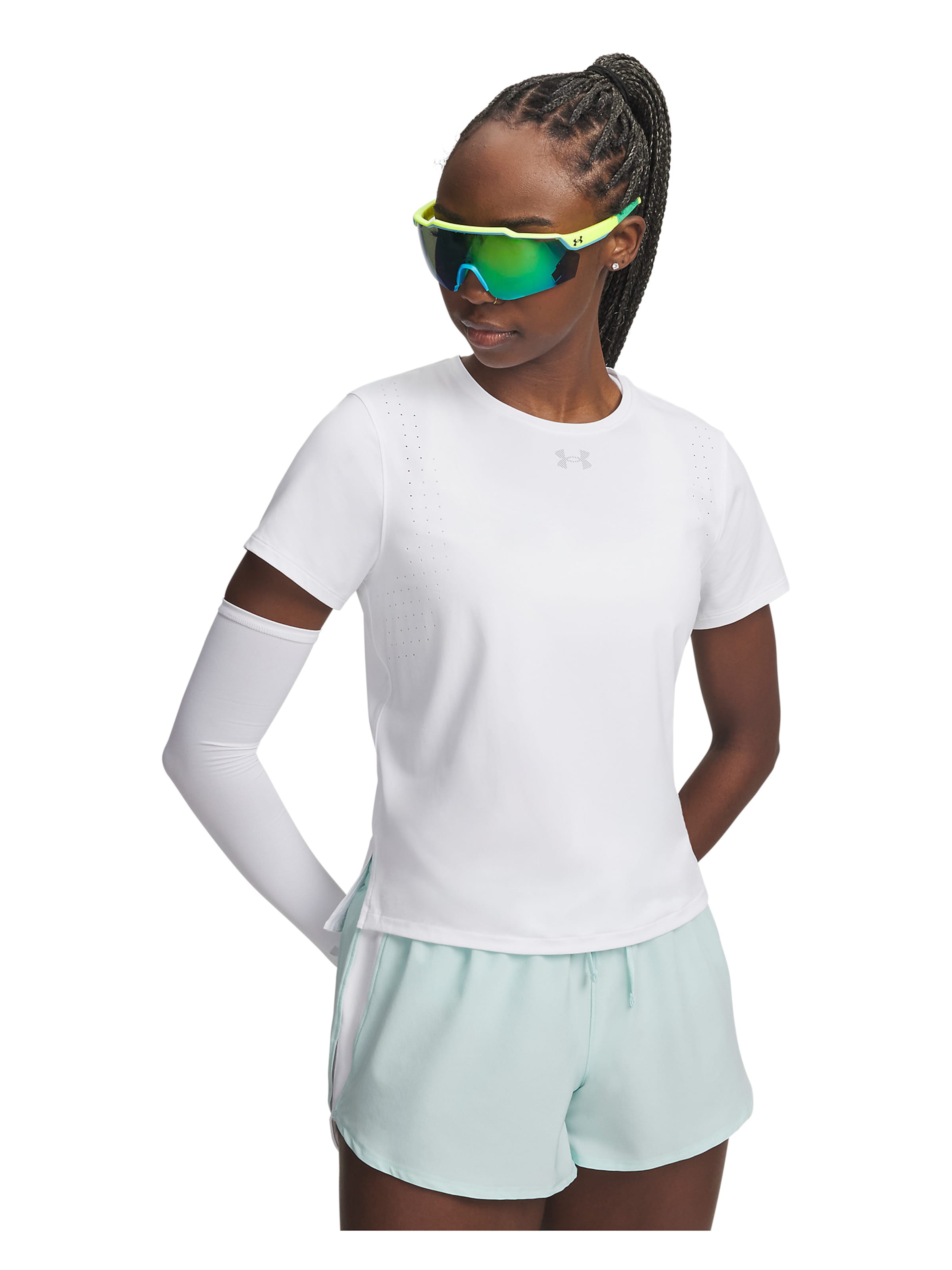 UNDER ARMOUR Performance shirt ' UA Velociti ' in White: front