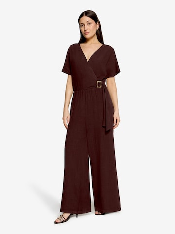 Cartoon Jumpsuit in Braun: Vorderseite