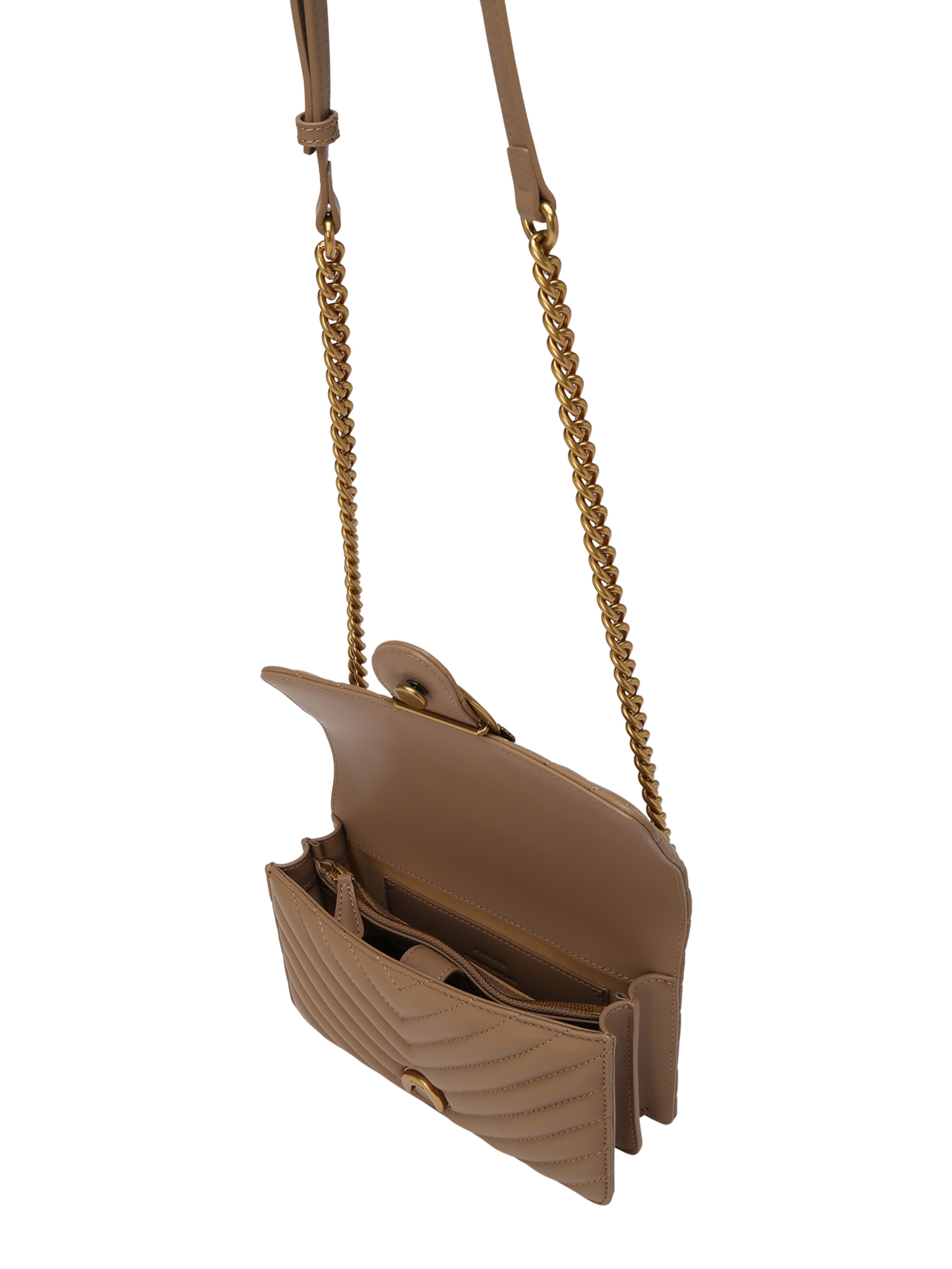 PINKO Umhängetasche 'LOVE ONE' in Beige