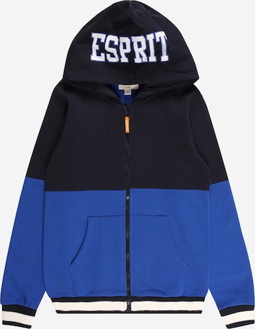 ESPRIT Zip-Up Hoodie in Blue: front