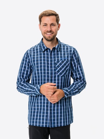 VAUDE Regular fit Button Up Shirt in Blue: front