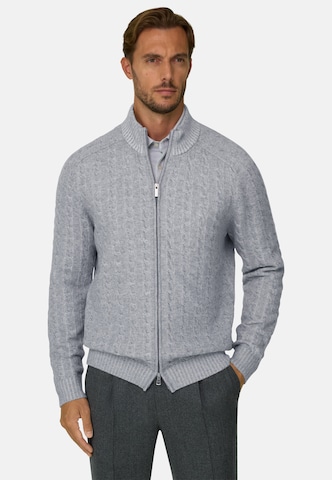 Boggi Milano Gebreid vest in Grijs: voorkant