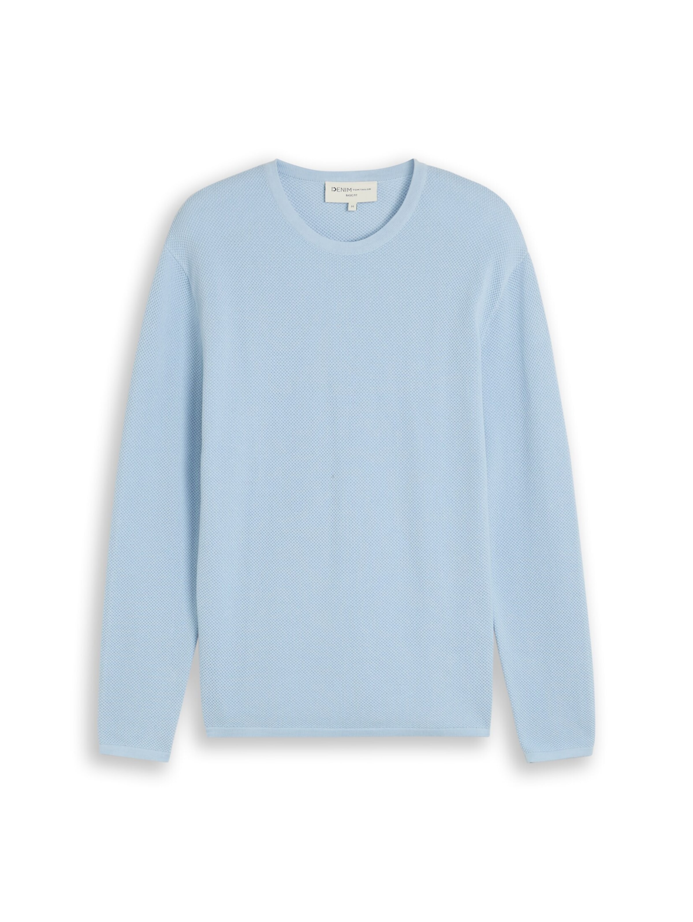 TOM TAILOR DENIM Pulover | modra barva: sprednja stran