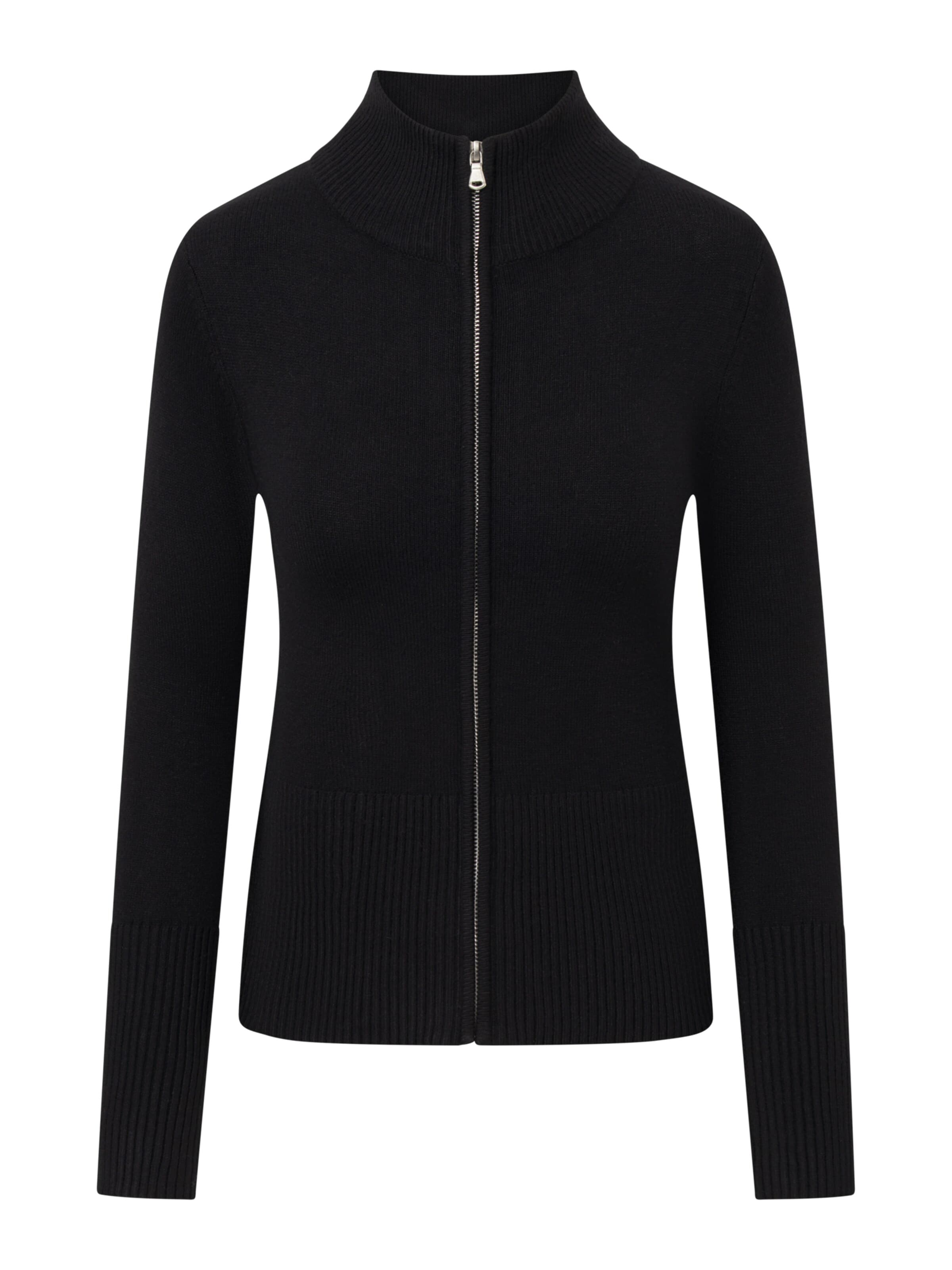 Antargo Strickjacke 'Iris'‌‌‌‌‌‌‌‌‌‌ in Schwarz: Vorderseite