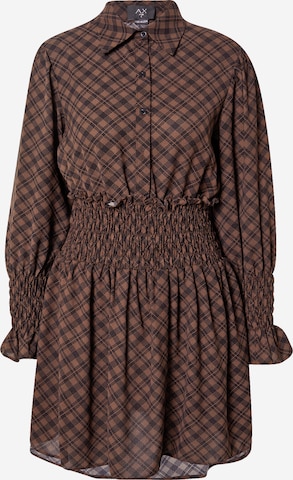 Robe-chemise AX Paris en marron : devant