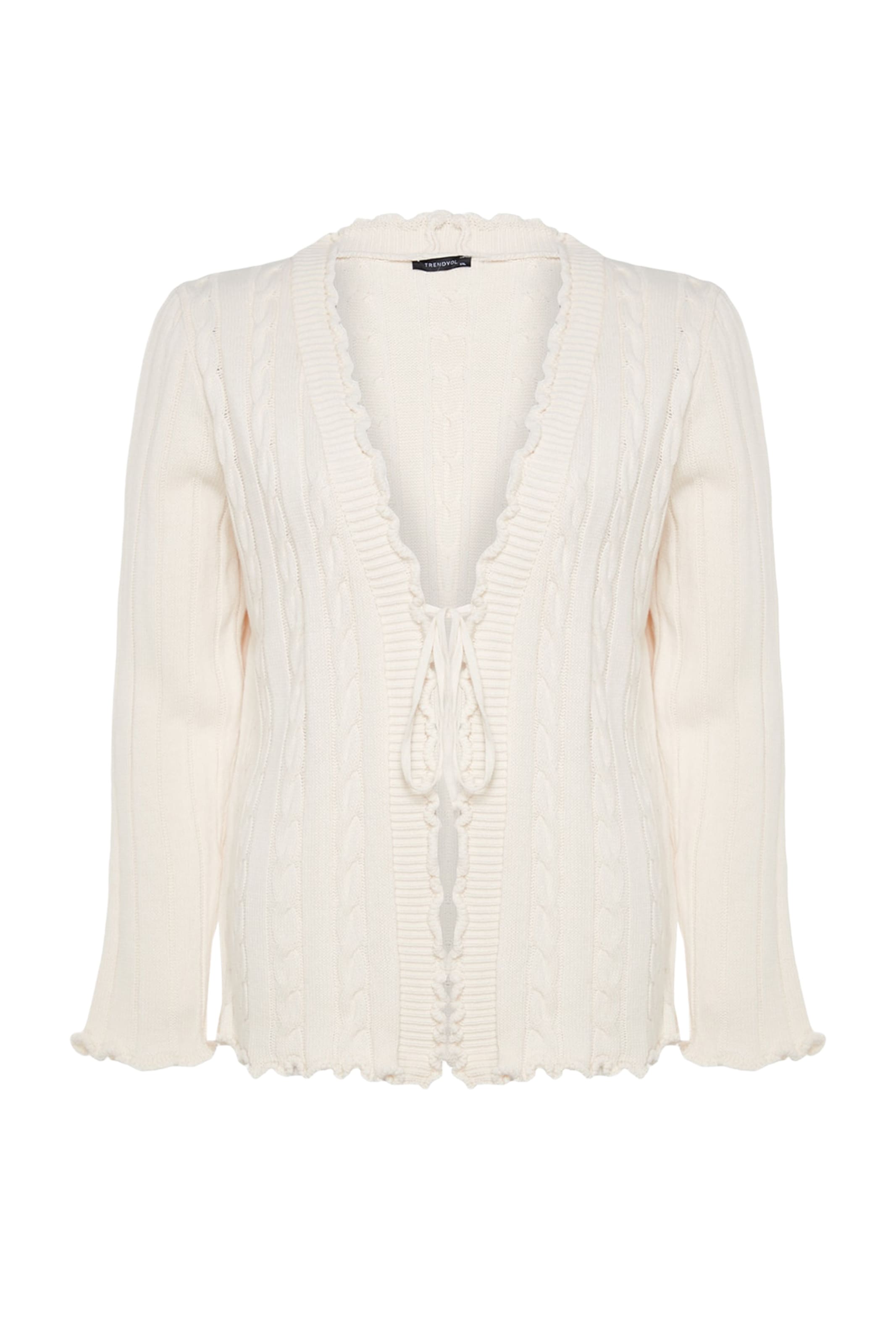 Trendyol Curve - Cárdigan en beige: frente