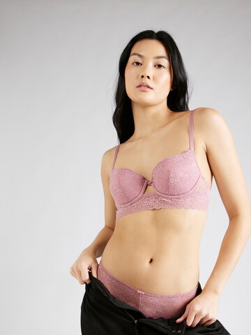 Women' Secret Balconette Bra in Pink: front