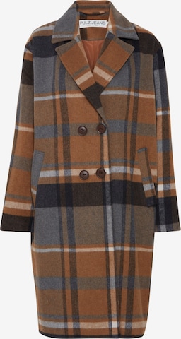 PULZ Jeans Between-Seasons Coat 'Ariane ' in Brown: front