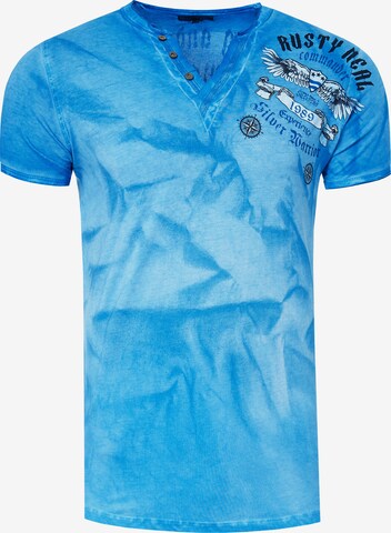 Rusty Neal Shirt in Blauw: voorkant