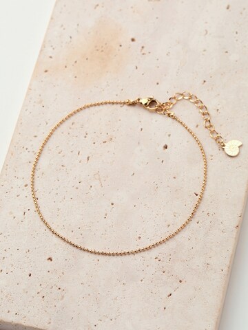 Hey Happiness Fußschmuck 'Bead Line'‌‌ in Gold