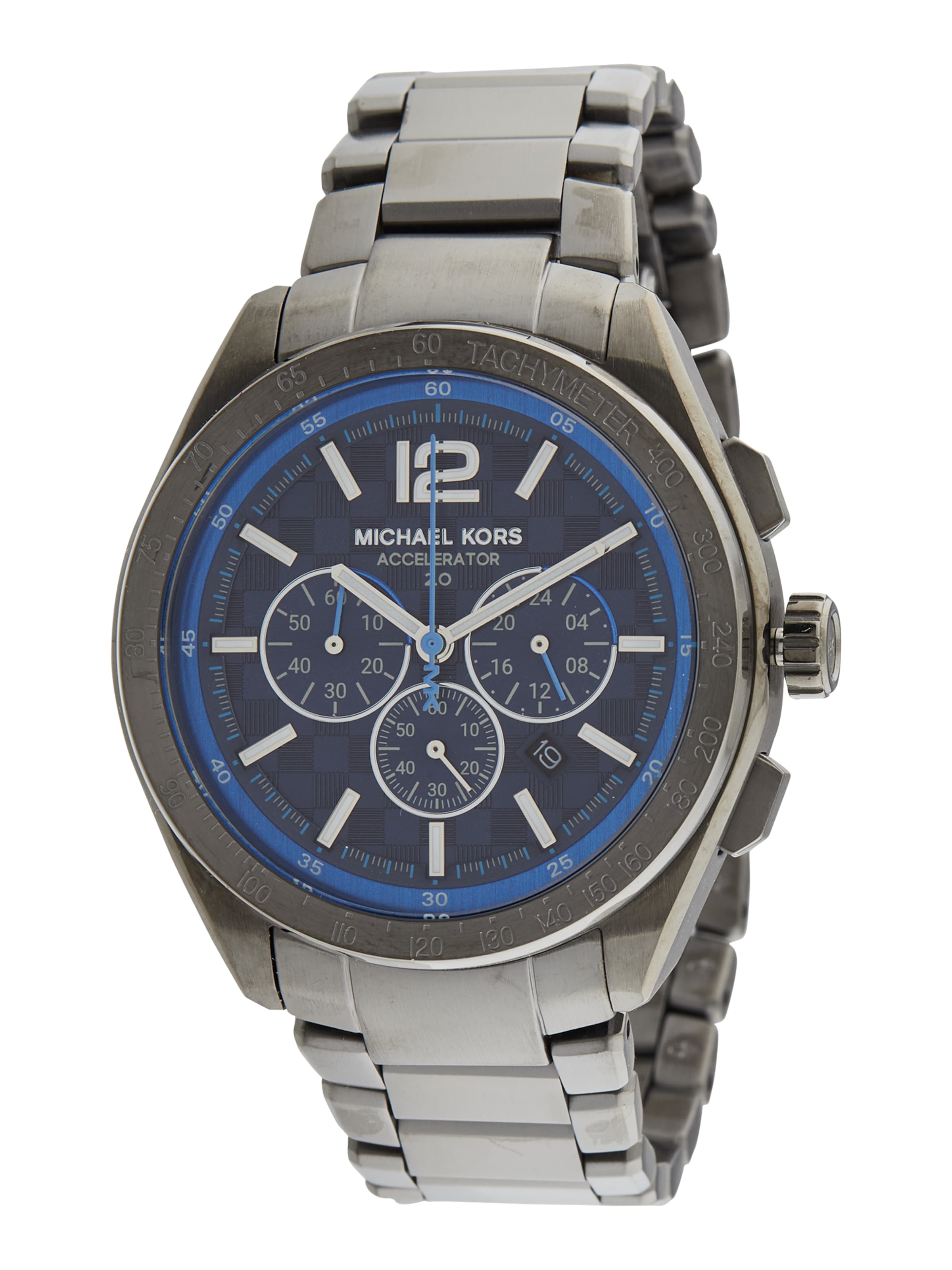 Ceas analogic 'ACCELERATOR' de la Michael Kors pe gri: față