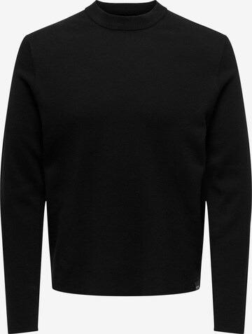 Pullover 'LUKE' di Only & Sons in nero: frontale