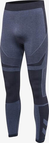 Hummel Skinny Sporthose in Blau