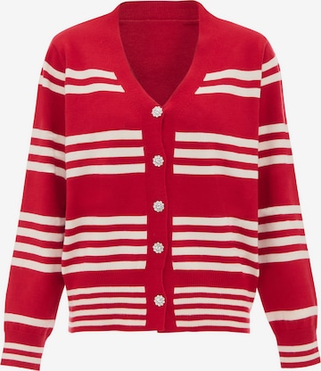 Cardigan ZITHA en rouge : devant