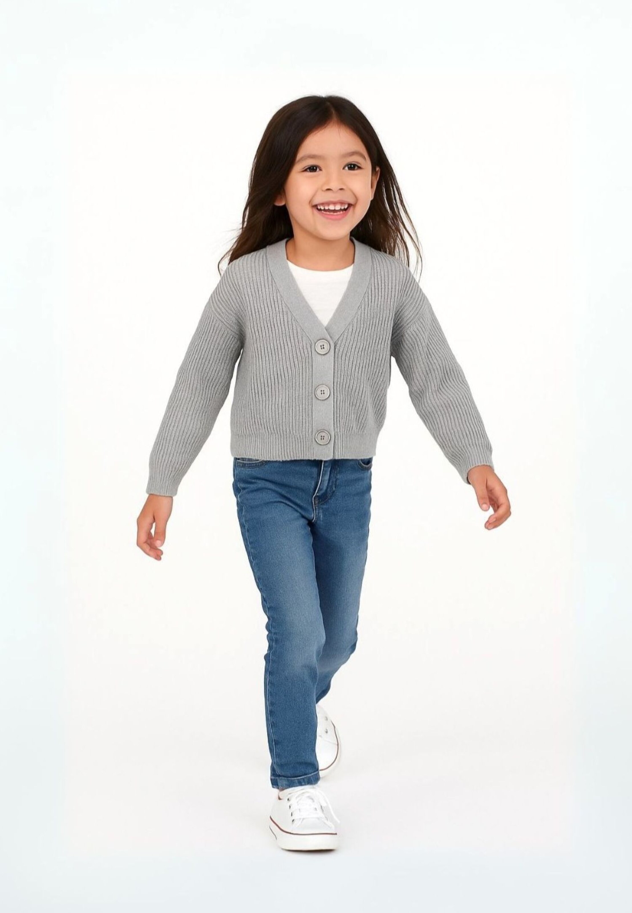 MINOTI - Casaco de malha em cinzento: frente