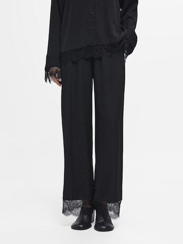 Wide Leg Pantalon OBJECT en noir : devant