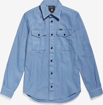 G-Star RAW Slim fit Overhemd in Blauw: voorkant