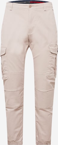 Tommy Jeans Slim fit Cargo Pants 'Ethan' in Grey: front