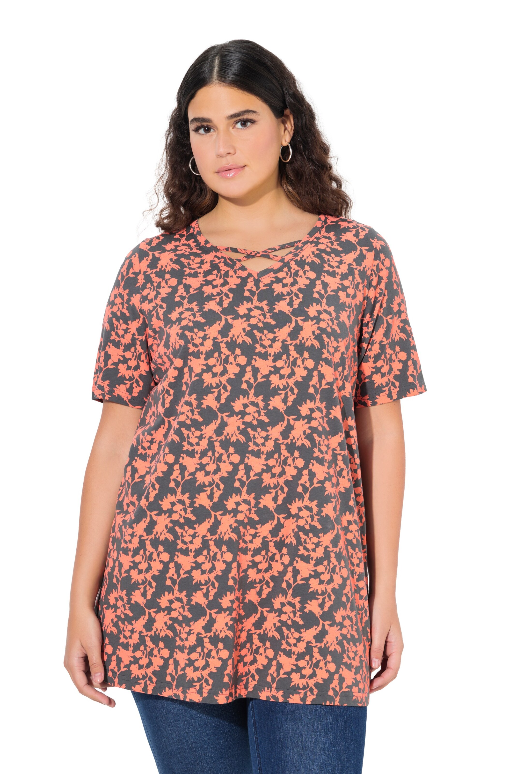 Ulla Popken Shirt in Oranje: voorkant