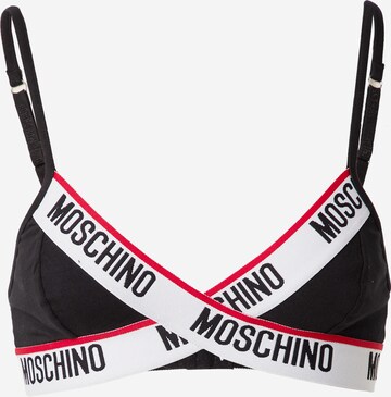 Moschino Underwear Triangle Bra in Black: front