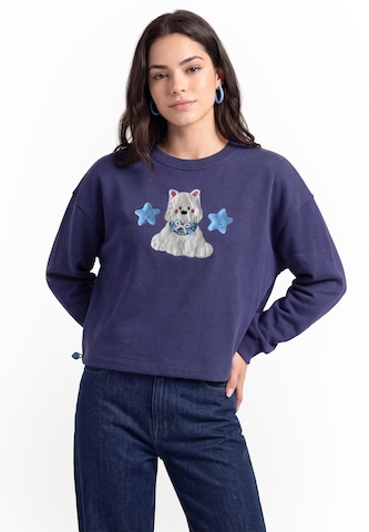 Sweat-shirt MYMO en bleu : devant