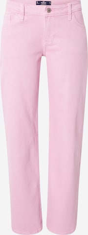 HOLLISTER Regular Jeans in Pink: predná strana