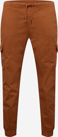 Urban Classics Tapered Cargobroek in Bruin: voorkant