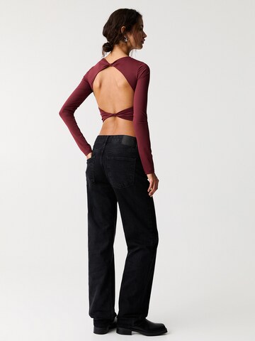 Pull&Bear Majica | rdeča barva