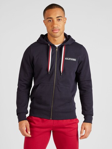 TOMMY HILFIGER Sweat jacket in Blue: front