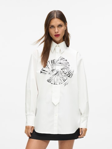Camicia da donna di Karl Lagerfeld in bianco: frontale