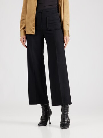 sessun Wide leg Pantalon 'ALBERWOOL' in Zwart: voorkant
