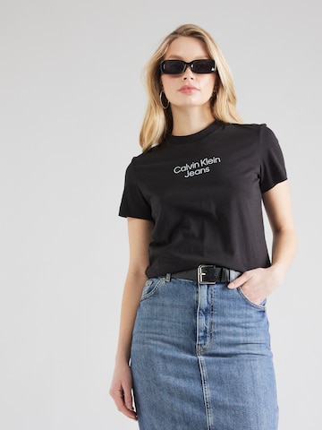 Calvin Klein Jeans T-shirt i svart: framsida