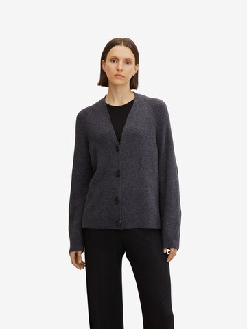 TOM TAILOR Knit Cardigan in Grey: front