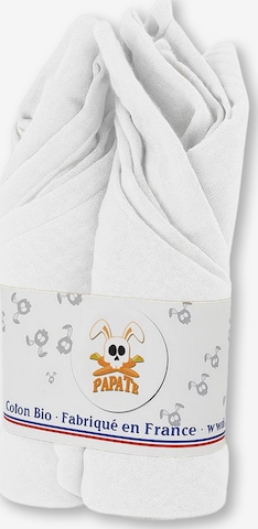 PAPATE - Manta para bebé 'Organic Cotton Swaddles' en blanco: frente