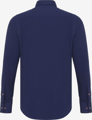 DENIM CULTURE Regular fit Button Up Shirt 'AURIENNE' in Blue