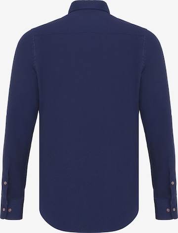 mėlyna DENIM CULTURE Standartinis modelis Marškiniai 'AURIENNE'