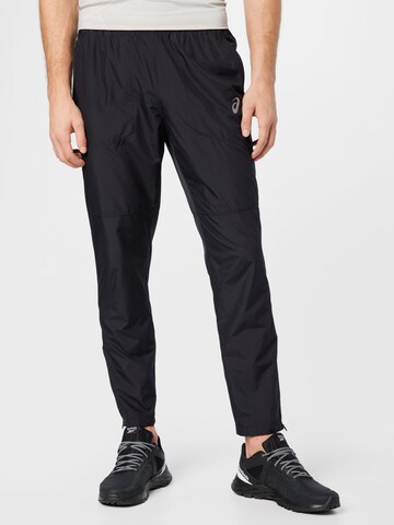 Tapered Pantaloni sport de la ASICS pe negru: față